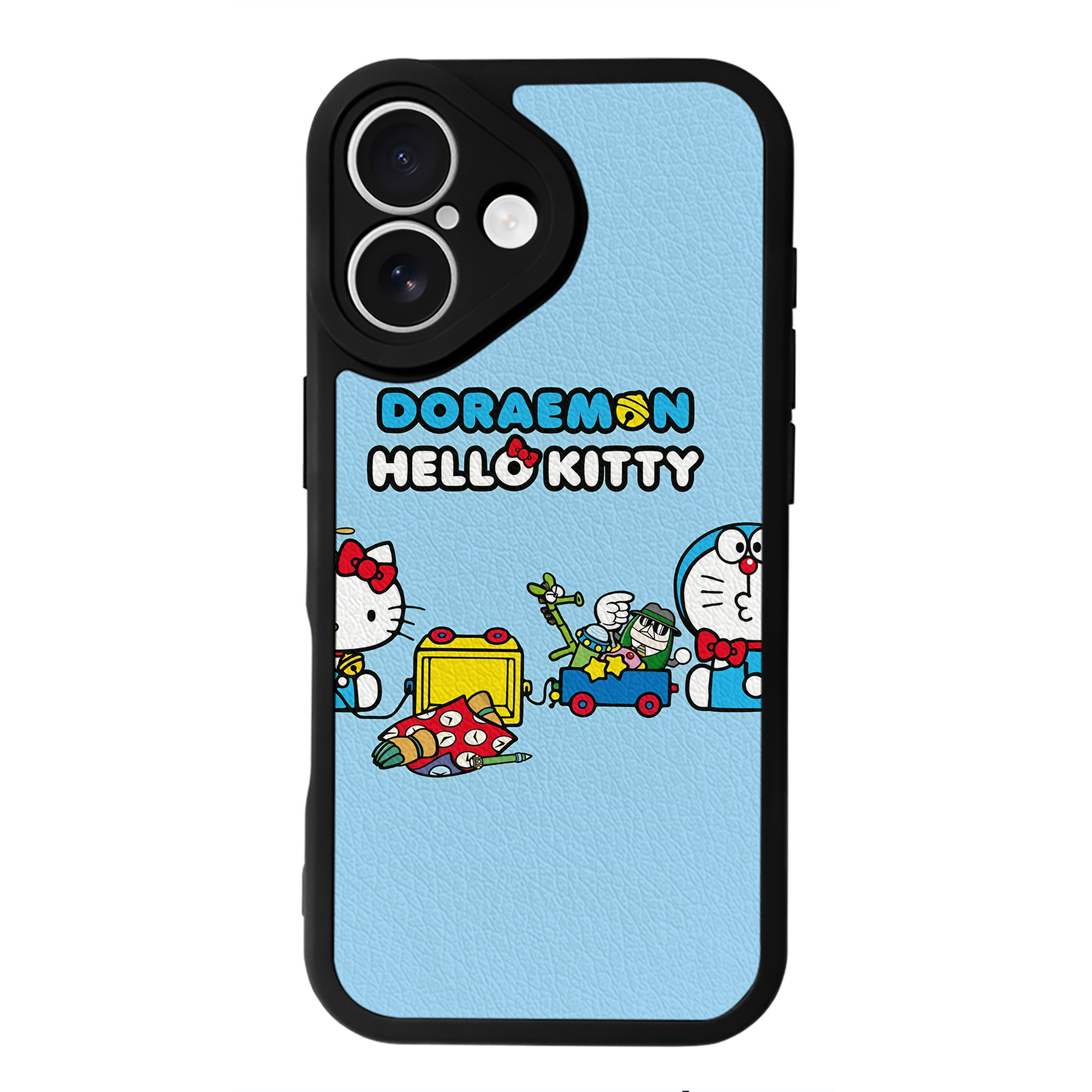 （画像用） ドラえもん Doraemon 【iPhone 16シリーズ対応】シリコンスマホケース（レザー調） 材質：シリコン